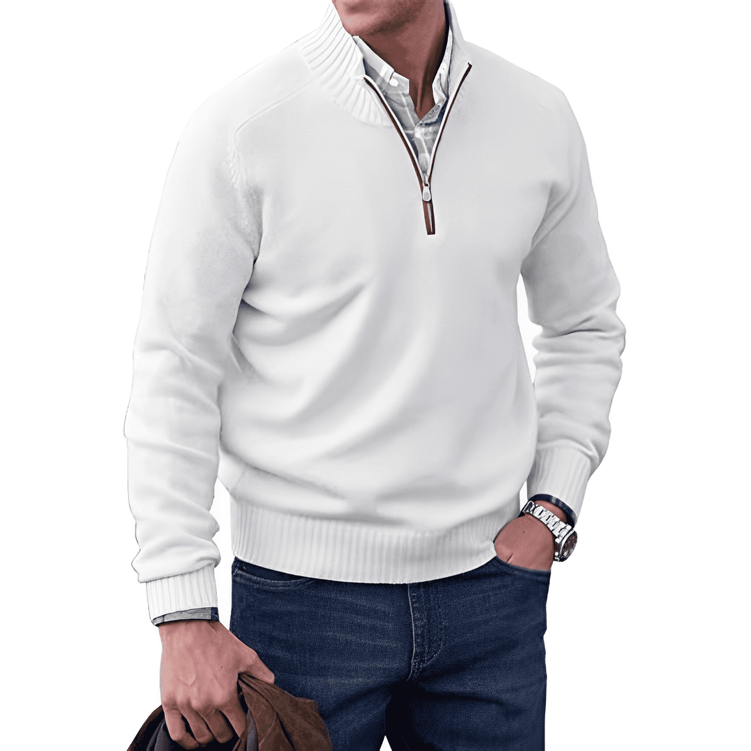 Gibson - Stylish Cashmere Zip-up Sweater