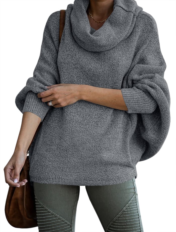 Dayana - Cowl Neck Pullover Sweaters with Pockets