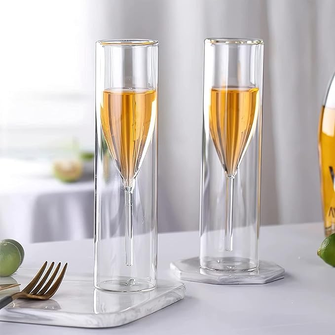 PetalPerlage - Mirage Flower Champagne Flutes