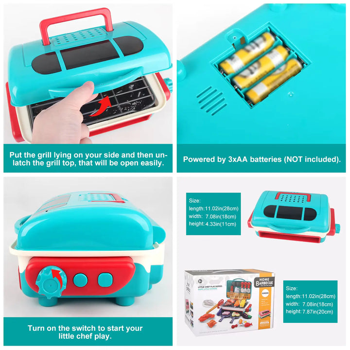 GrillSplash - Simulated BBQ Set for Kids with Sprinkler Light