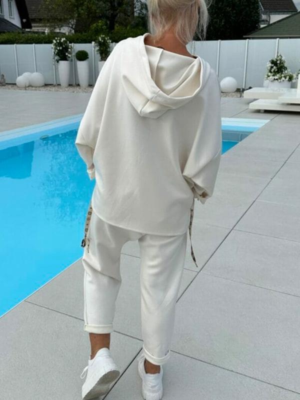 Nellie - Solid Color Two Piece Hoodie Set