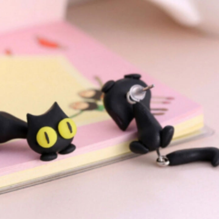 Elysia - 1 Pair Felix Lucky Cat Earrings