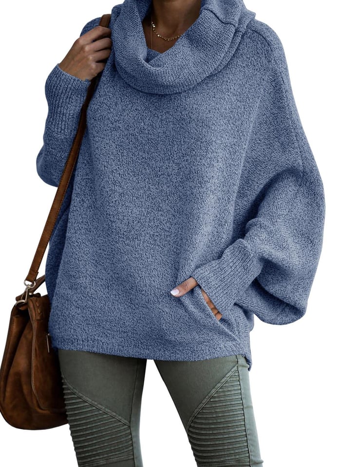 Dayana - Cowl Neck Pullover Sweaters with Pockets