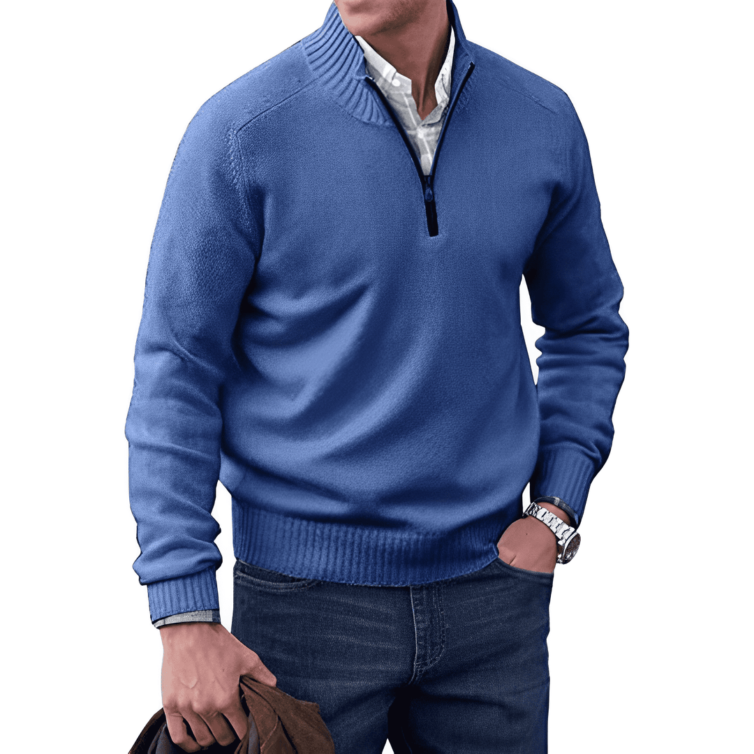 Gibson - Stylish Cashmere Zip-up Sweater