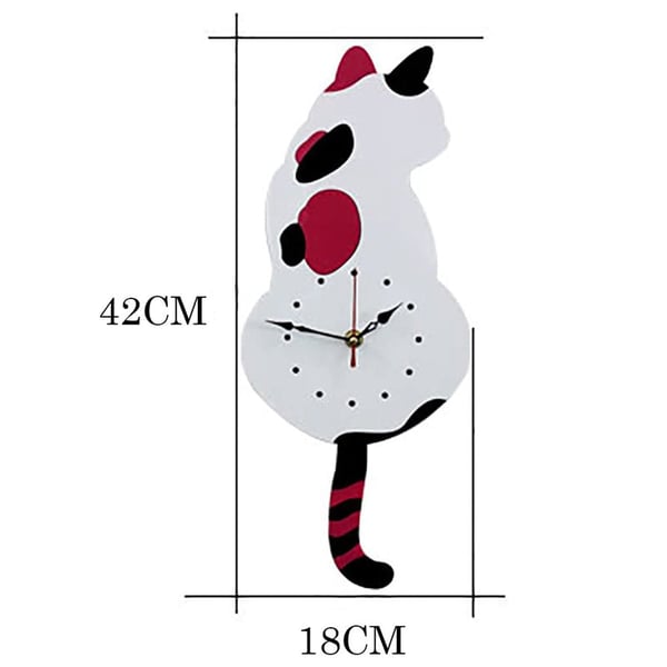 TailSpin - Cat Wagging Tail Wall Clock